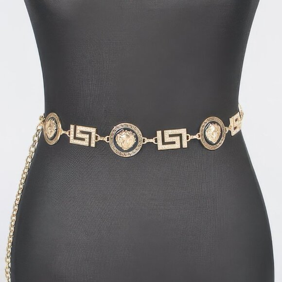 Metal Rhinestone Plus Size Chain Belt - Picture 6 of 6